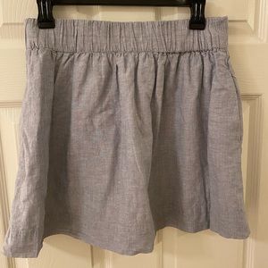 J Crew Seersucker Blue Skirt - Size 4
